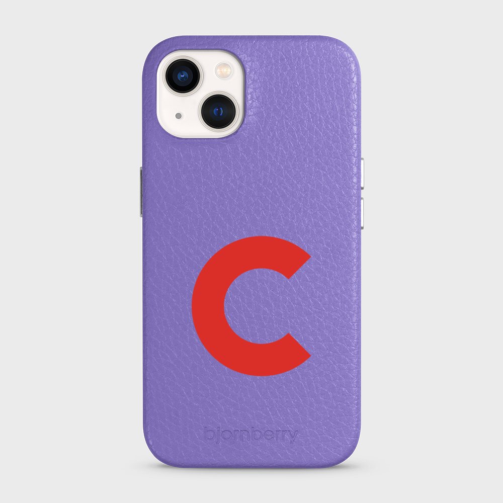 iPhone 13 Personalised Leather Case - Initial - 4
