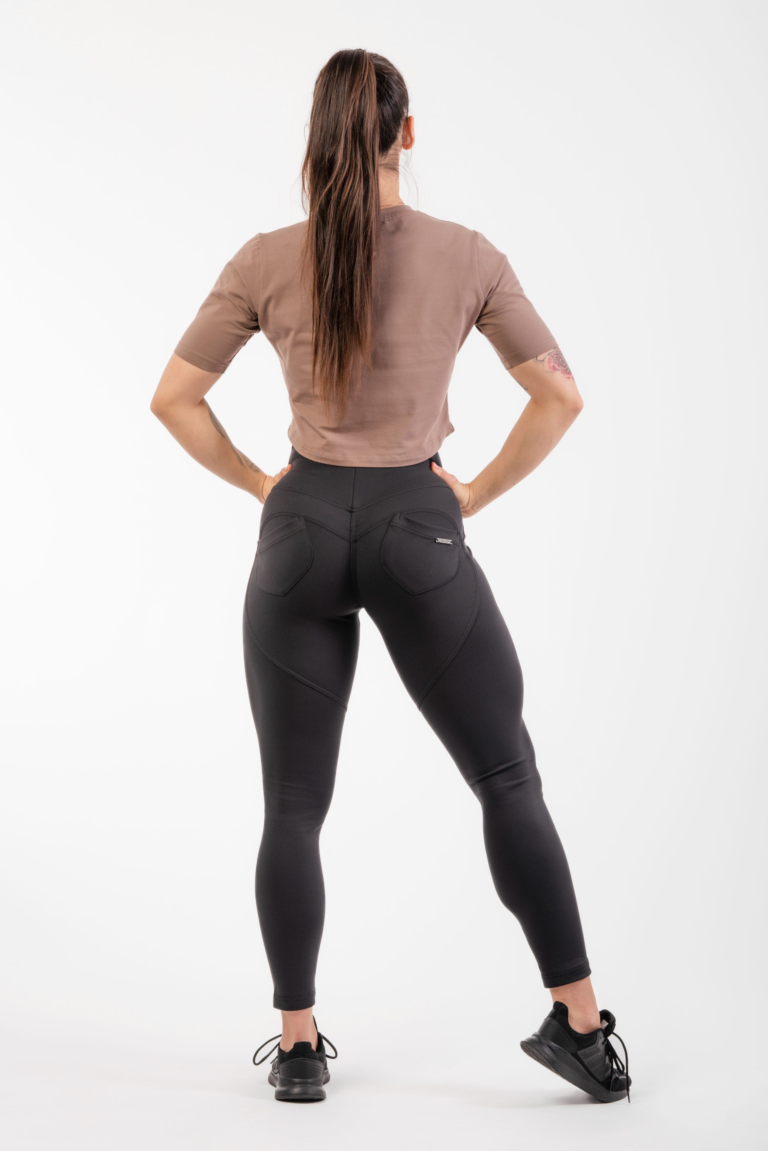 High Waist Bubble Butt Lifting Pants, black - 9