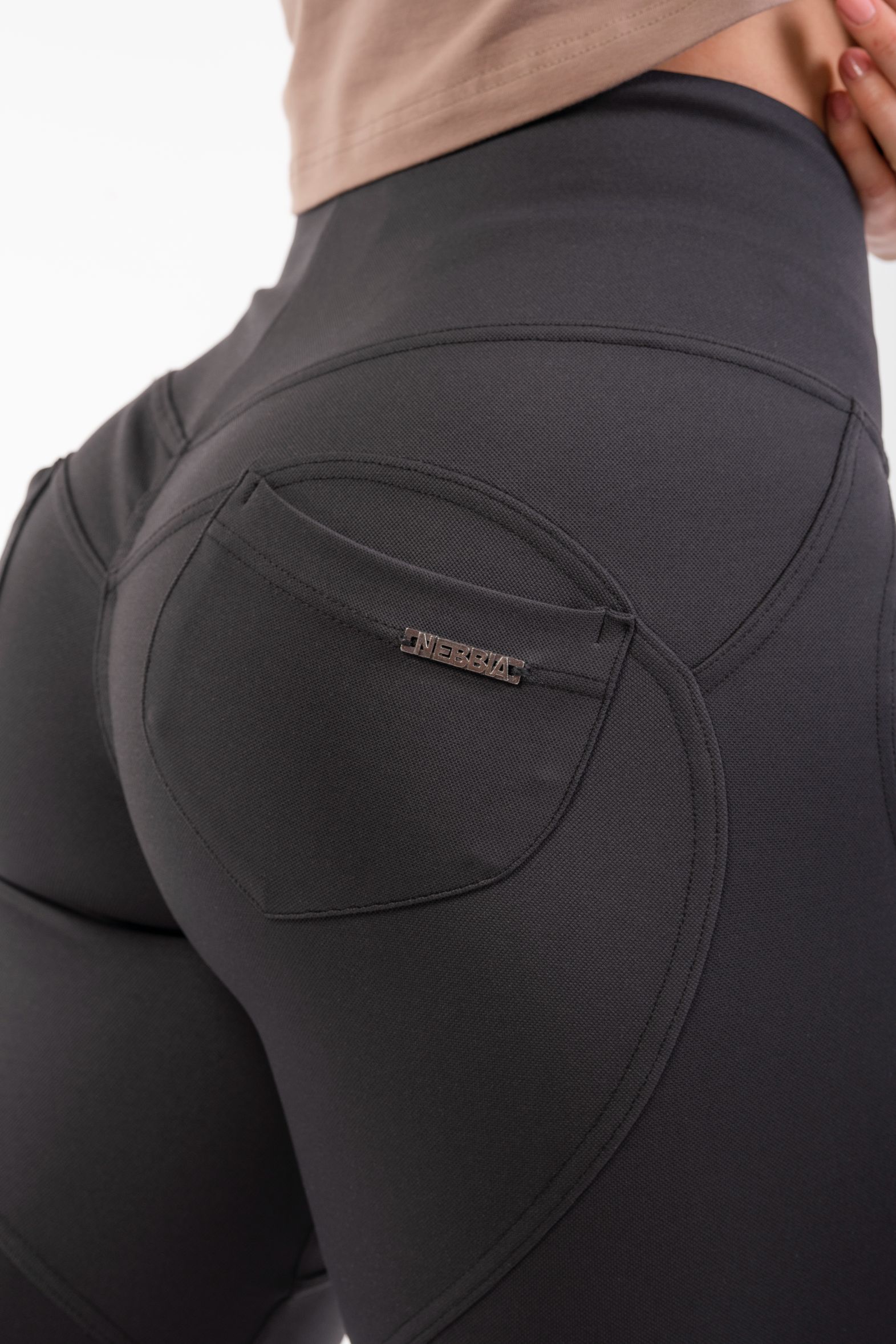 High Waist Bubble Butt Lifting Pants, black - 4