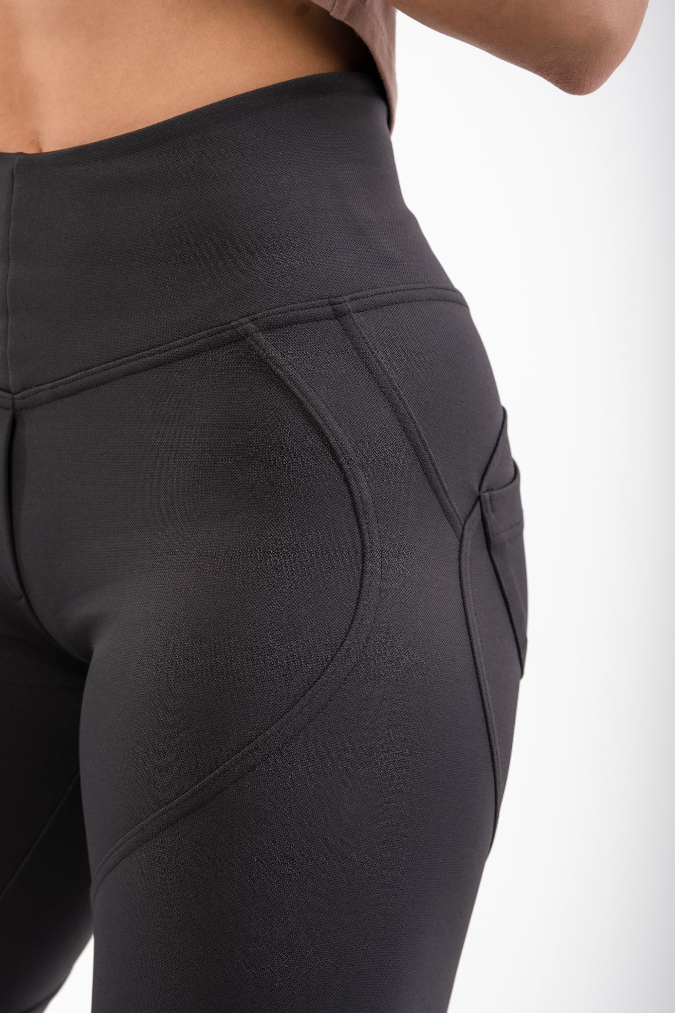 High Waist Bubble Butt Lifting Pants, black - 5
