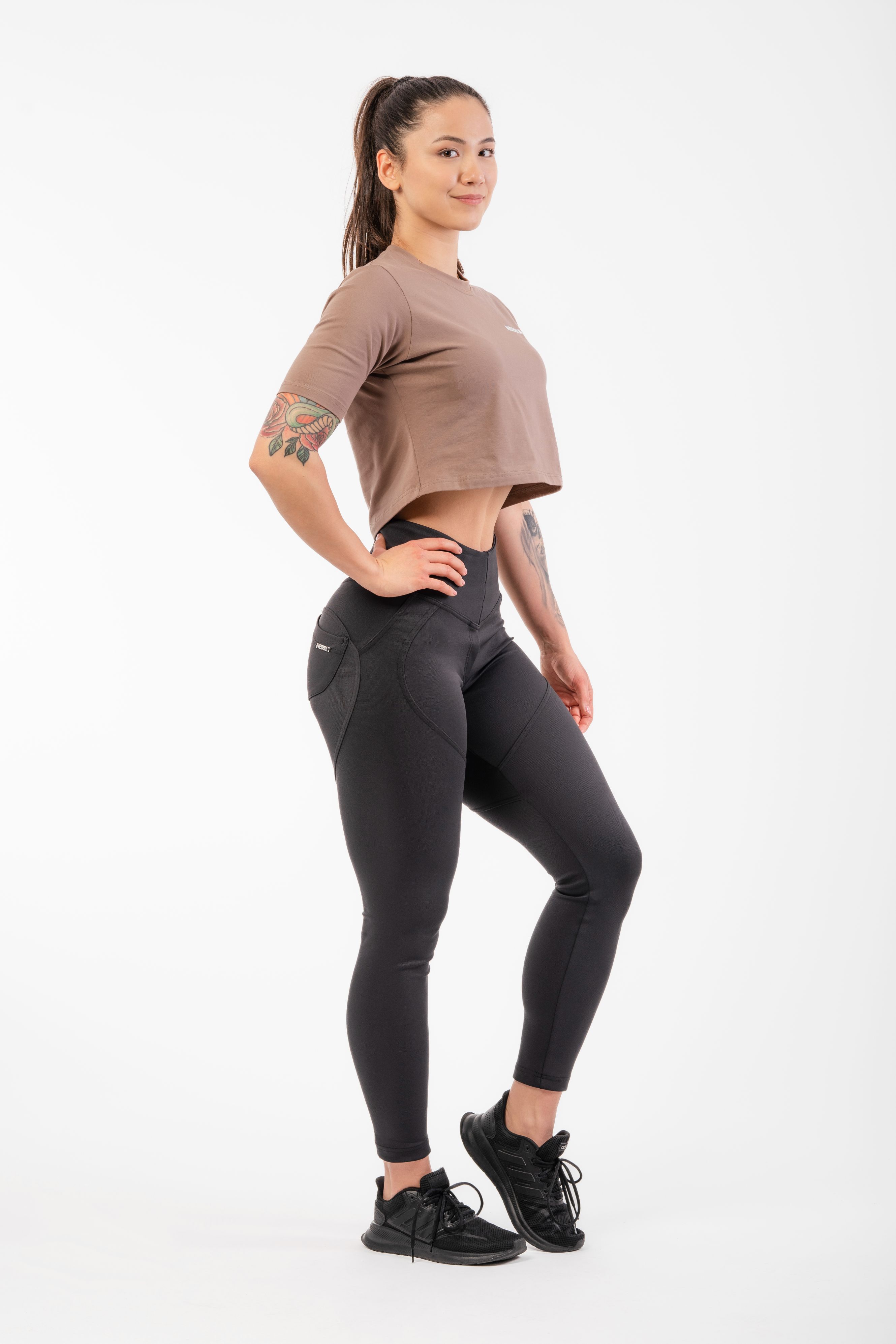 High Waist Bubble Butt Lifting Pants, black - 6