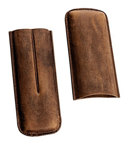Angelo Cigarrfodral i äkta läder 2 cigarrer - Buffalo