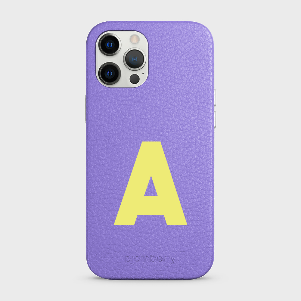 iPhone 12 Pro Max Personalised Leather Case - Initial - 23
