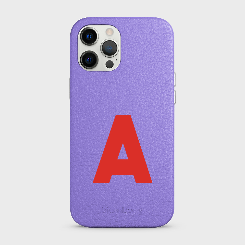 iPhone 12 Pro Max Personalised Leather Case - Initial - 25