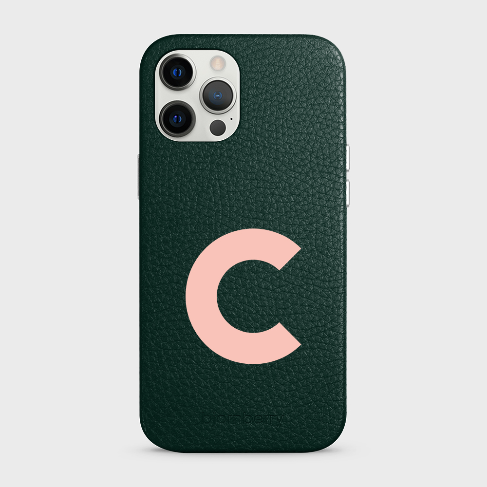 iPhone 12 Pro Max Personalised Leather Case - Initial - 6