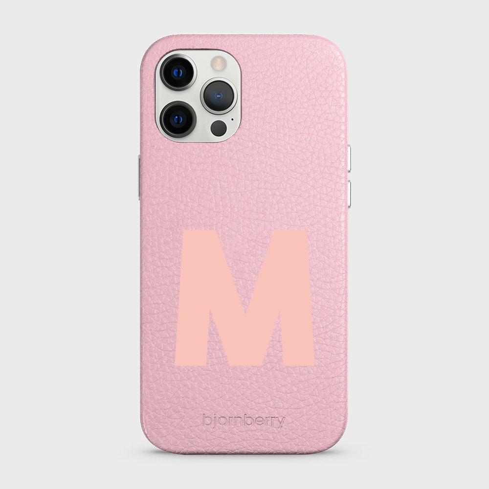 iPhone 12 Pro Max Personalised Leather Case - Initial - 33