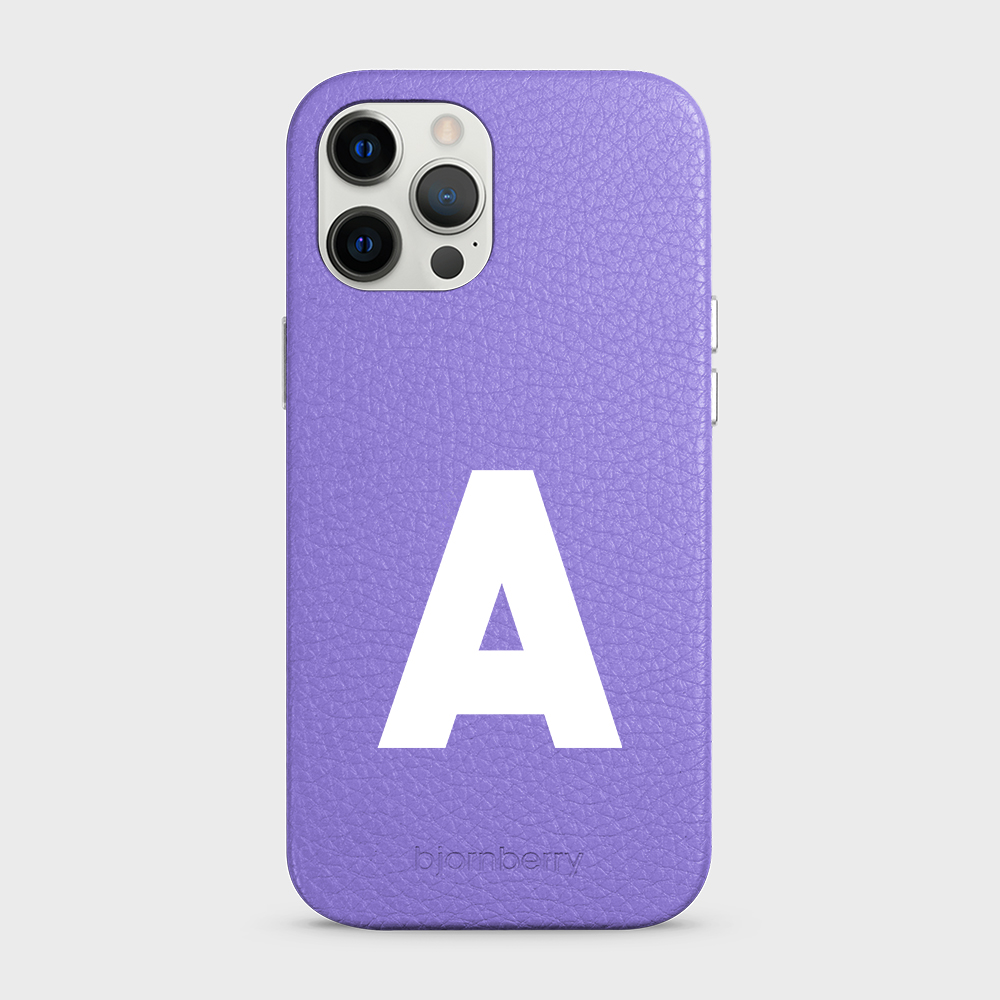 iPhone 12 Pro Max Personalised Leather Case - Initial - 28