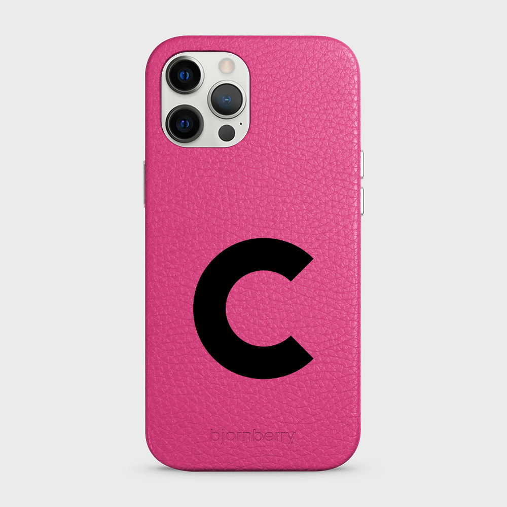 iPhone 12 Pro Max Personalised Leather Case - Initial - 20