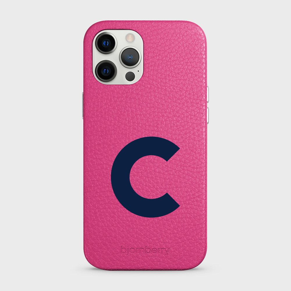 iPhone 12 Pro Max Personalised Leather Case - Initial - 15