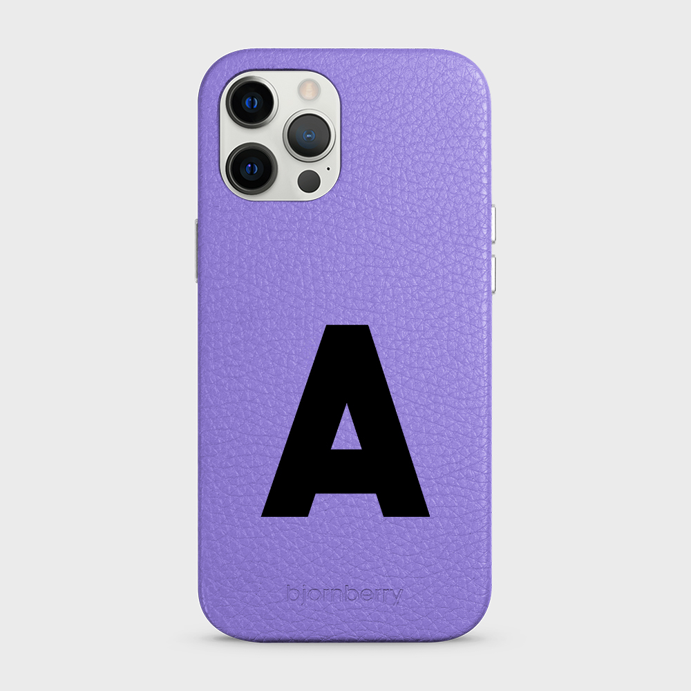 iPhone 12 Pro Max Personalised Leather Case - Initial - 27