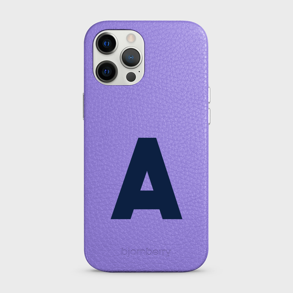 iPhone 12 Pro Max Personalised Leather Case - Initial - 22