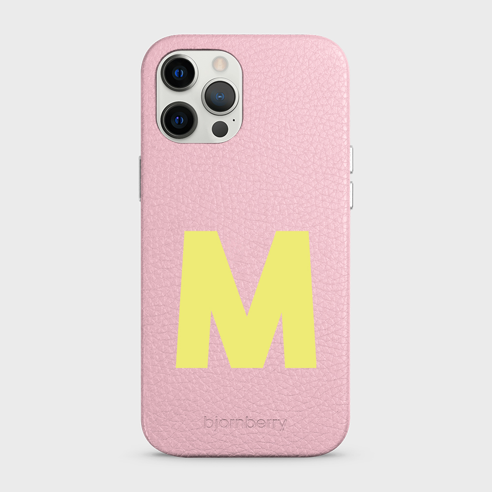 iPhone 12 Pro Max Personalised Leather Case - Initial - 30