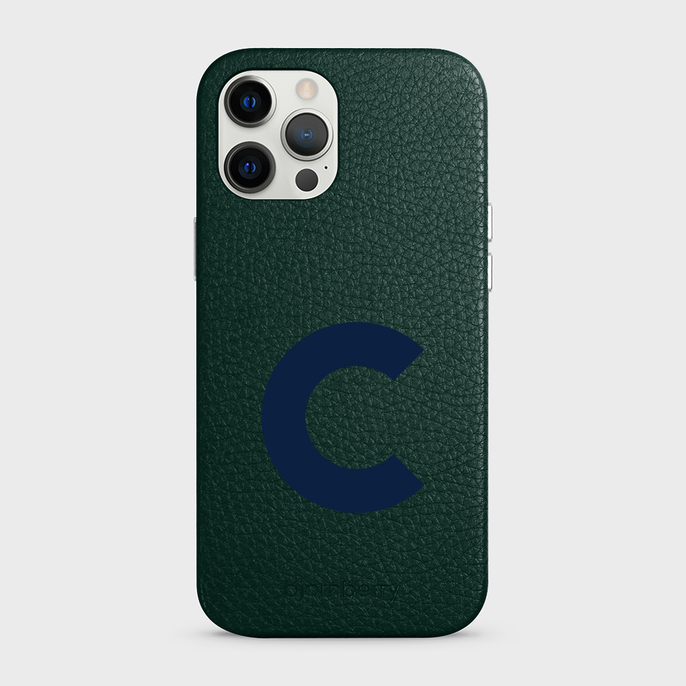 iPhone 12 Pro Max Personalised Leather Case - Initial - 2