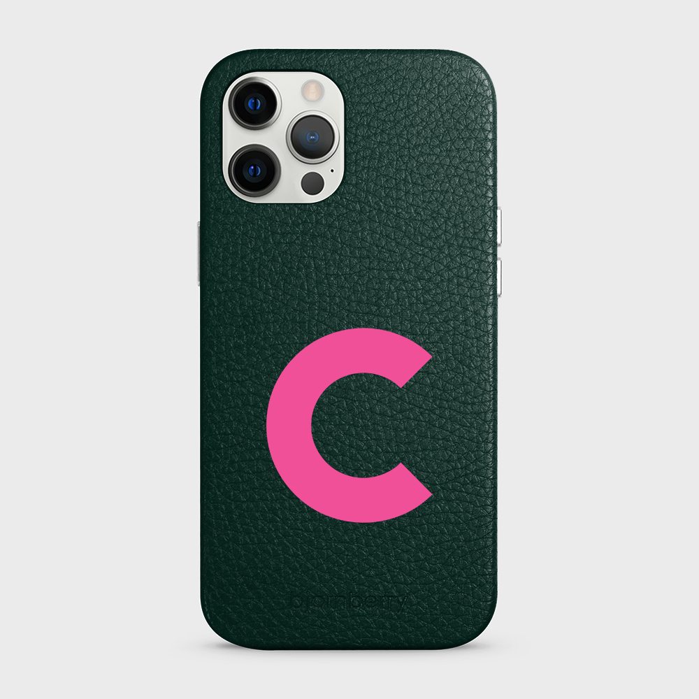 iPhone 12 Pro Max Personalised Leather Case - Initial - 4