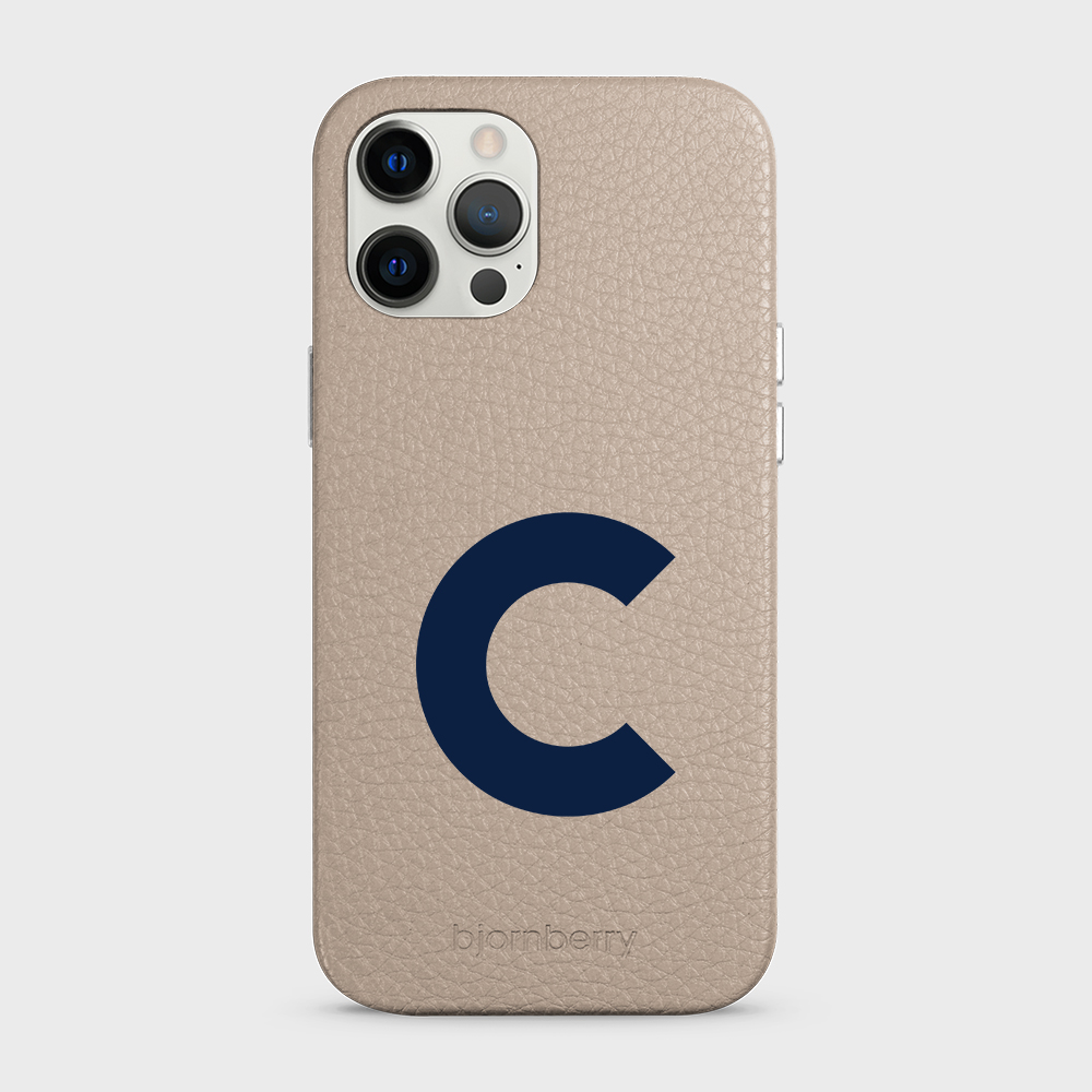 iPhone 12 Pro Max Personalised Leather Case - Initial - 8