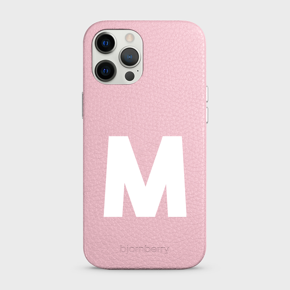 iPhone 12 Pro Max Personalised Leather Case - Initial - 35