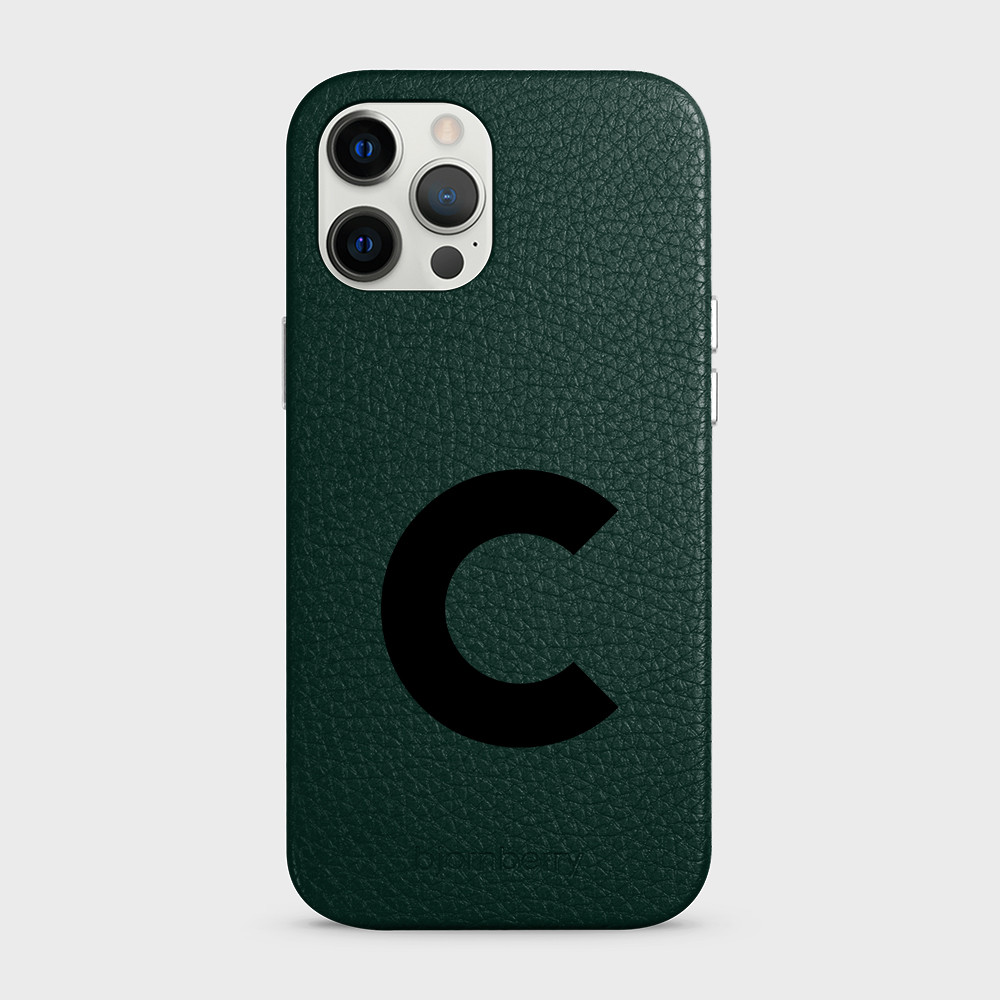 iPhone 12 Pro Max Personalised Leather Case - Initial - 7