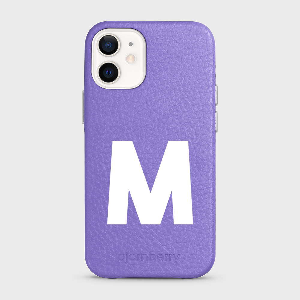 iPhone 12 Mini Personalised Leather Case - Initial - 7