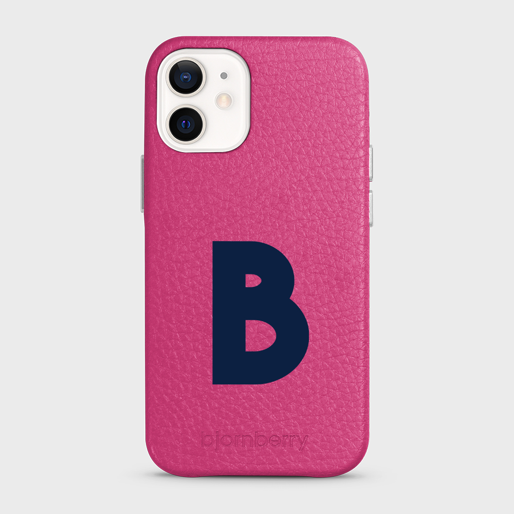 iPhone 12 Mini Personalised Leather Case - Initial - 15