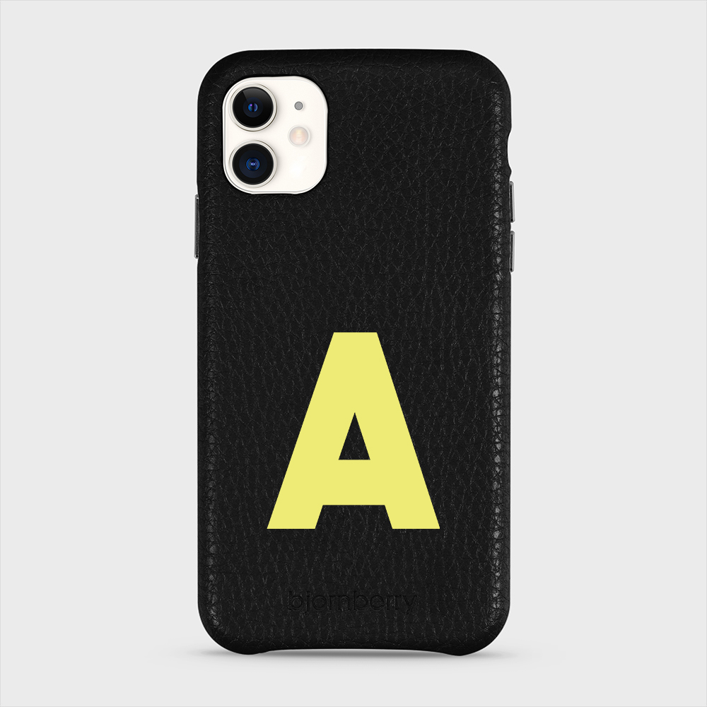 iPhone 11 Personalised Leather Case - Initial - 30