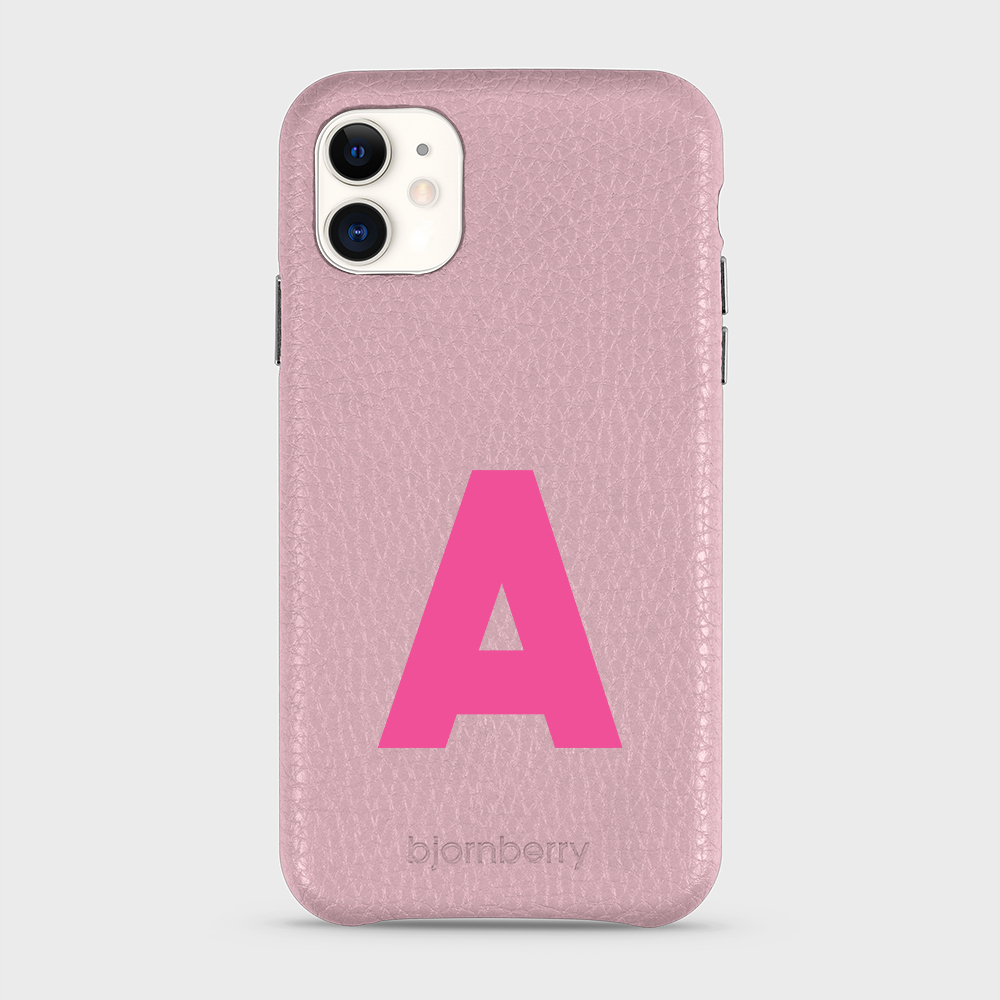 iPhone 11 Personalised Leather Case - Initial - 24