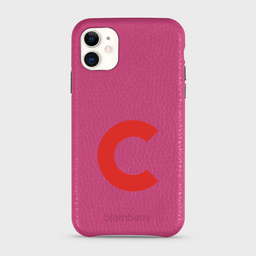 iPhone 11 Personalised Leather Case - Initial - 11