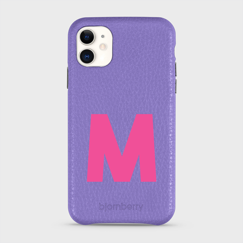 iPhone 11 Personalised Leather Case - Initial - 17