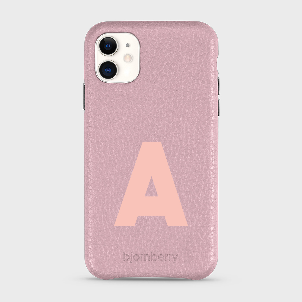 iPhone 11 Personalised Leather Case - Initial - 26
