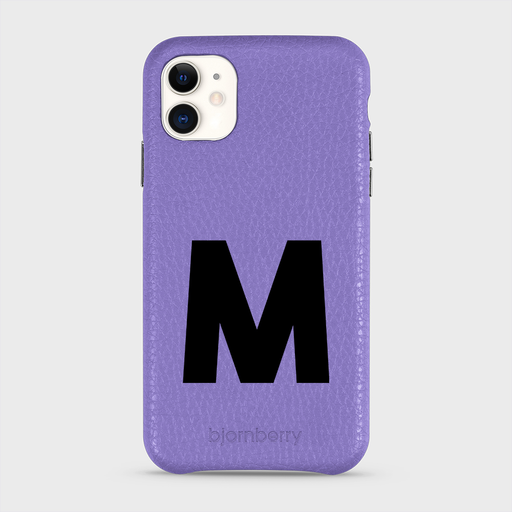 iPhone 11 Personalised Leather Case - Initial - 20