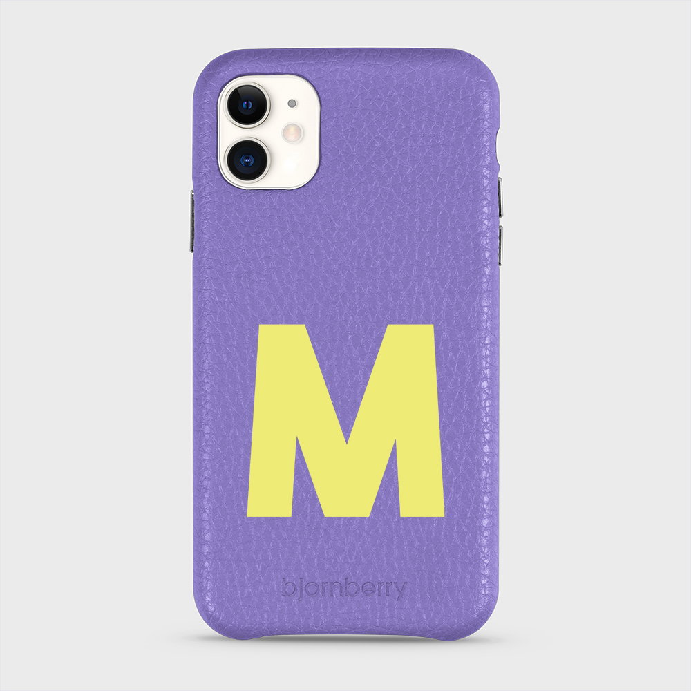 iPhone 11 Personalised Leather Case - Initial - 16