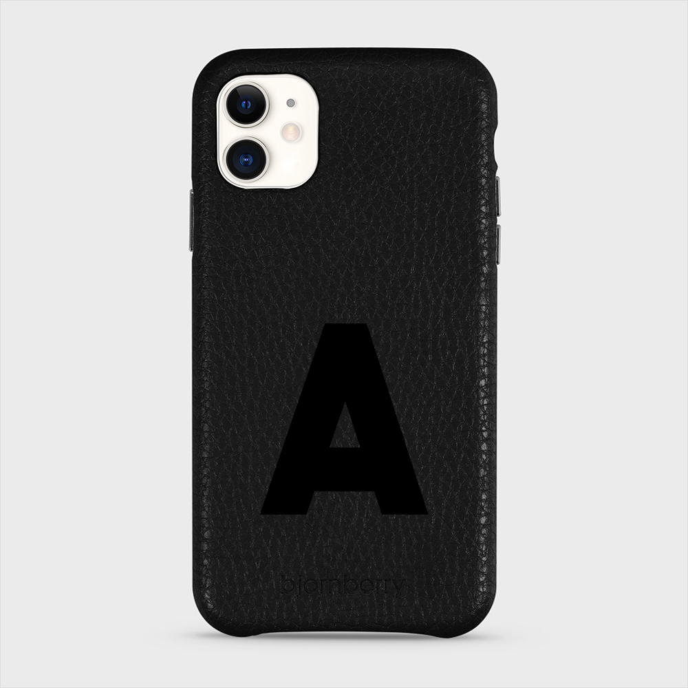 iPhone 11 Personalised Leather Case - Initial - 34