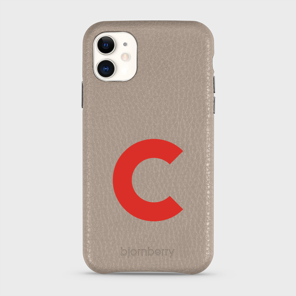 iPhone 11 Personalised Leather Case - Initial - 4