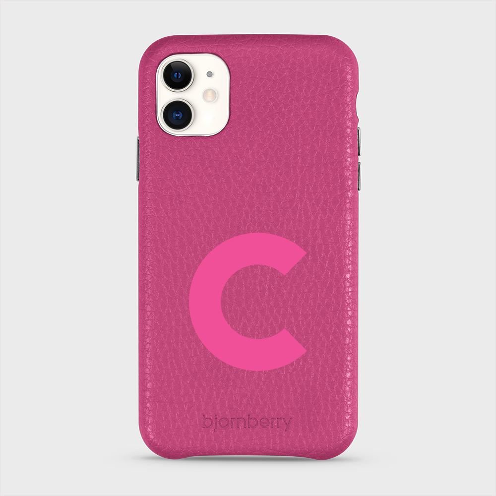 iPhone 11 Personalised Leather Case - Initial - 10