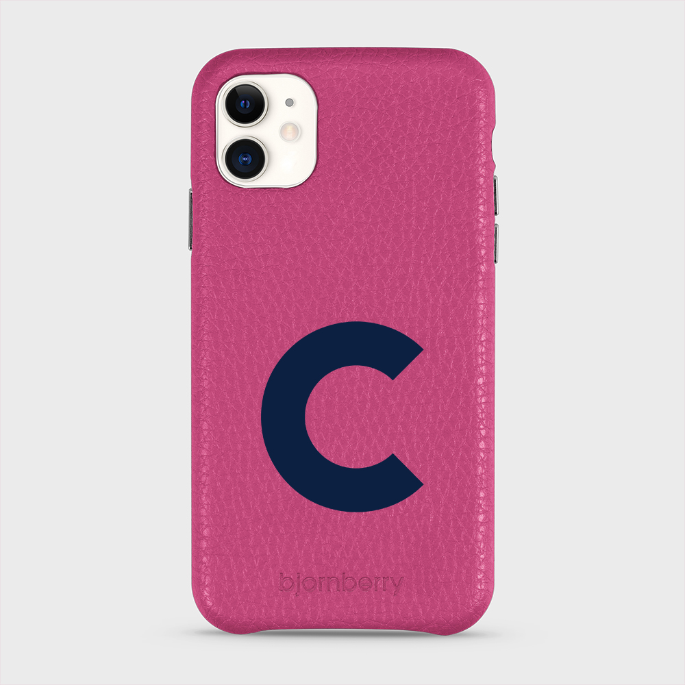 iPhone 11 Personalised Leather Case - Initial - 8