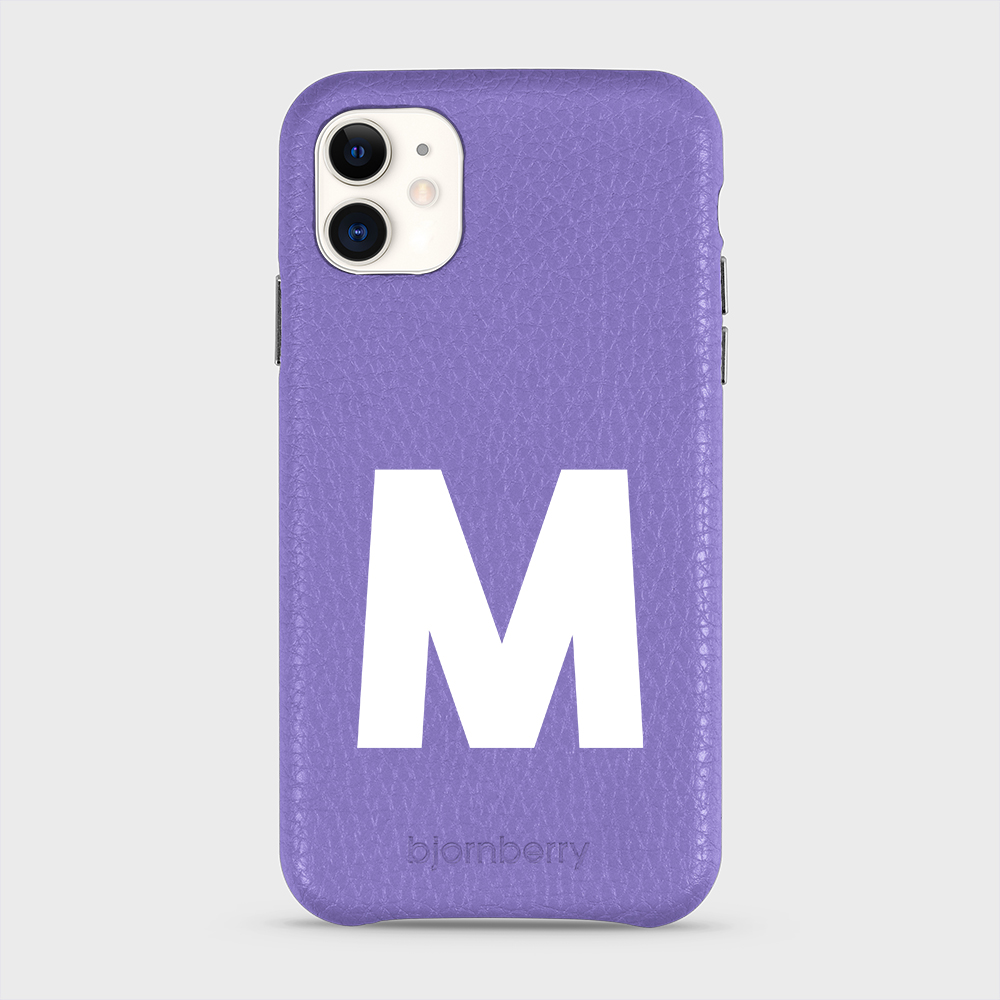 iPhone 11 Personalised Leather Case - Initial - 21