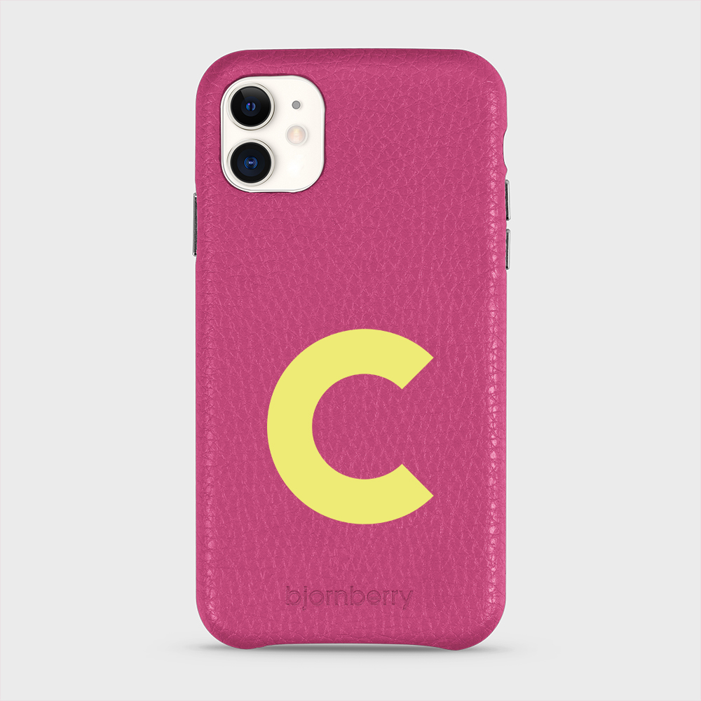 iPhone 11 Personalised Leather Case - Initial - 9