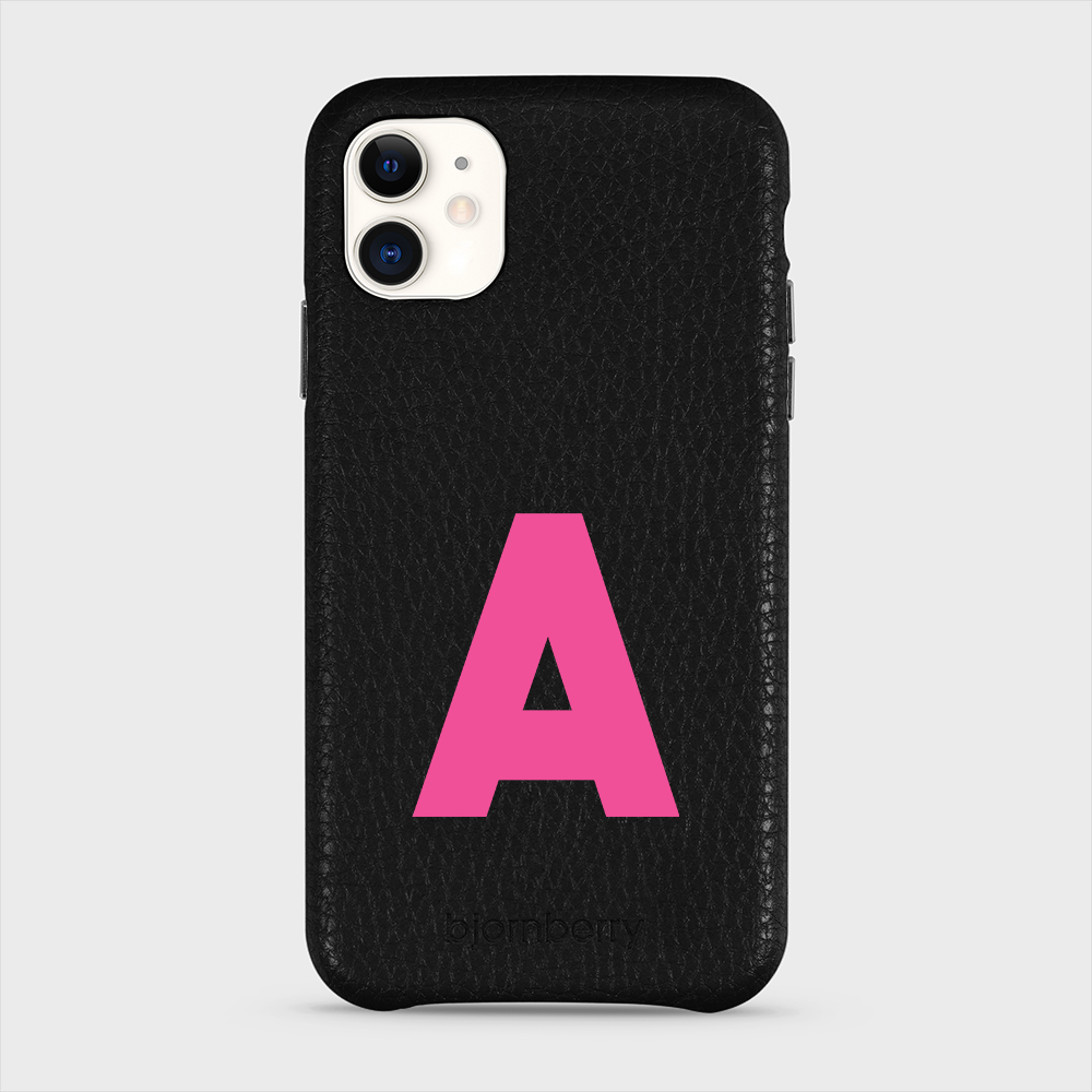iPhone 11 Personalised Leather Case - Initial - 31