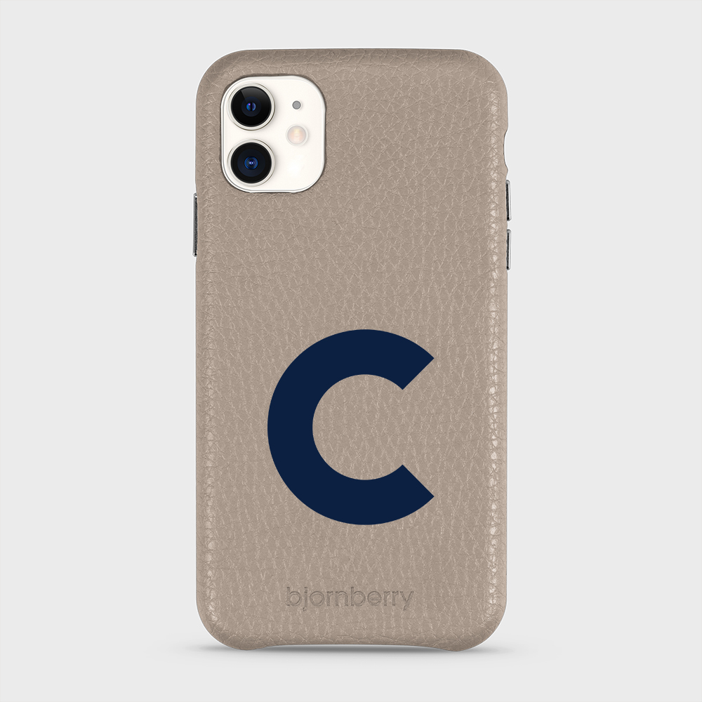 iPhone 11 Personalised Leather Case - Initial