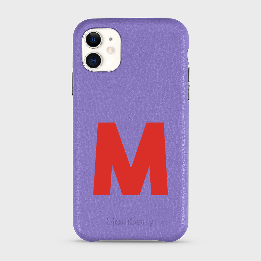 iPhone 11 Personalised Leather Case - Initial - 18