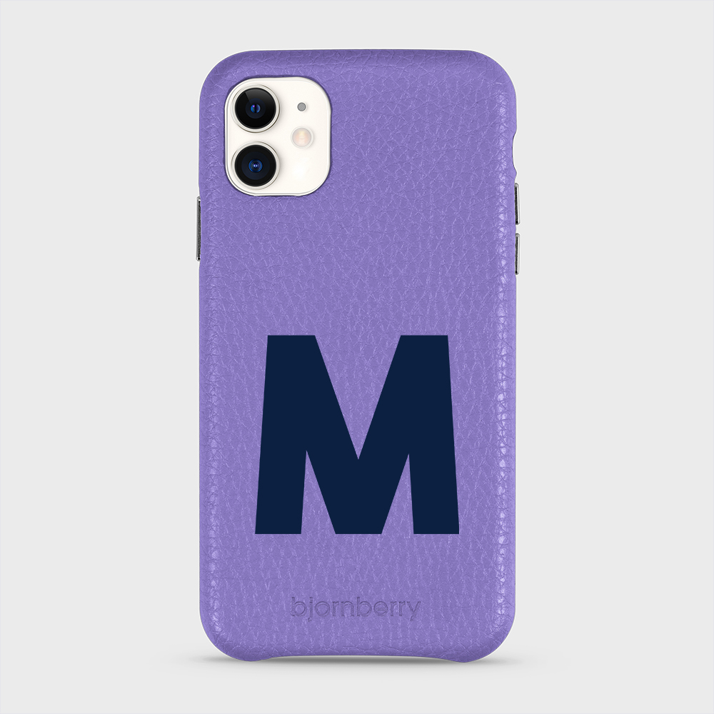 iPhone 11 Personalised Leather Case - Initial - 15
