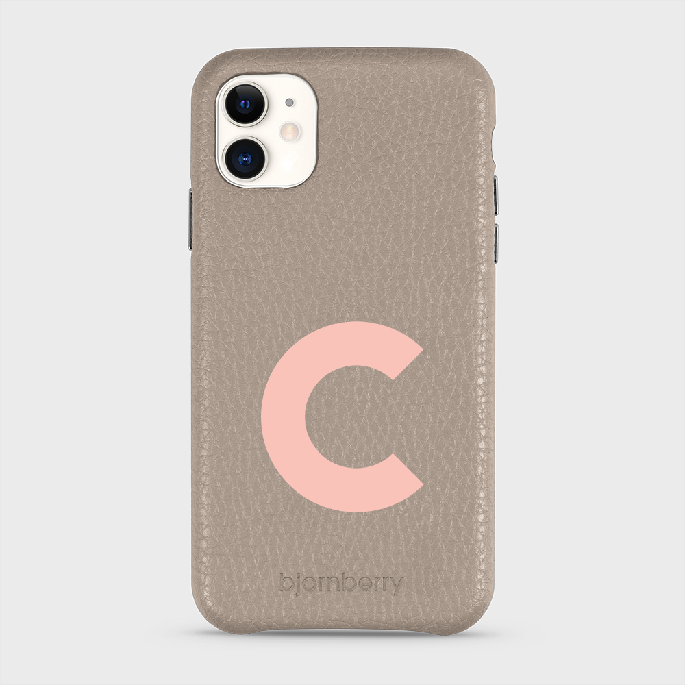iPhone 11 Personalised Leather Case - Initial - 5