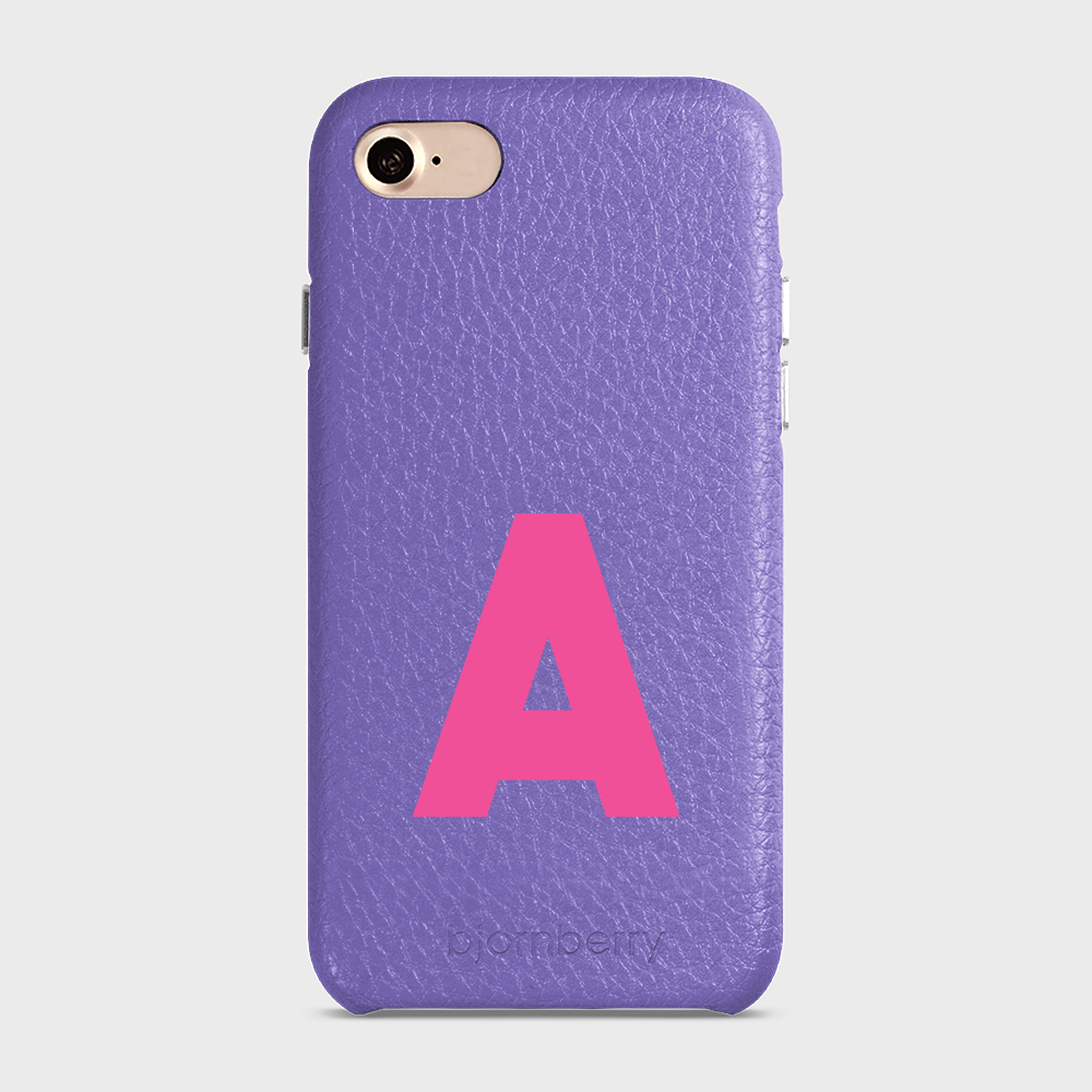 iPhone 7/8/SE (2022/2020) Personalised Leather Case - Initial - 23