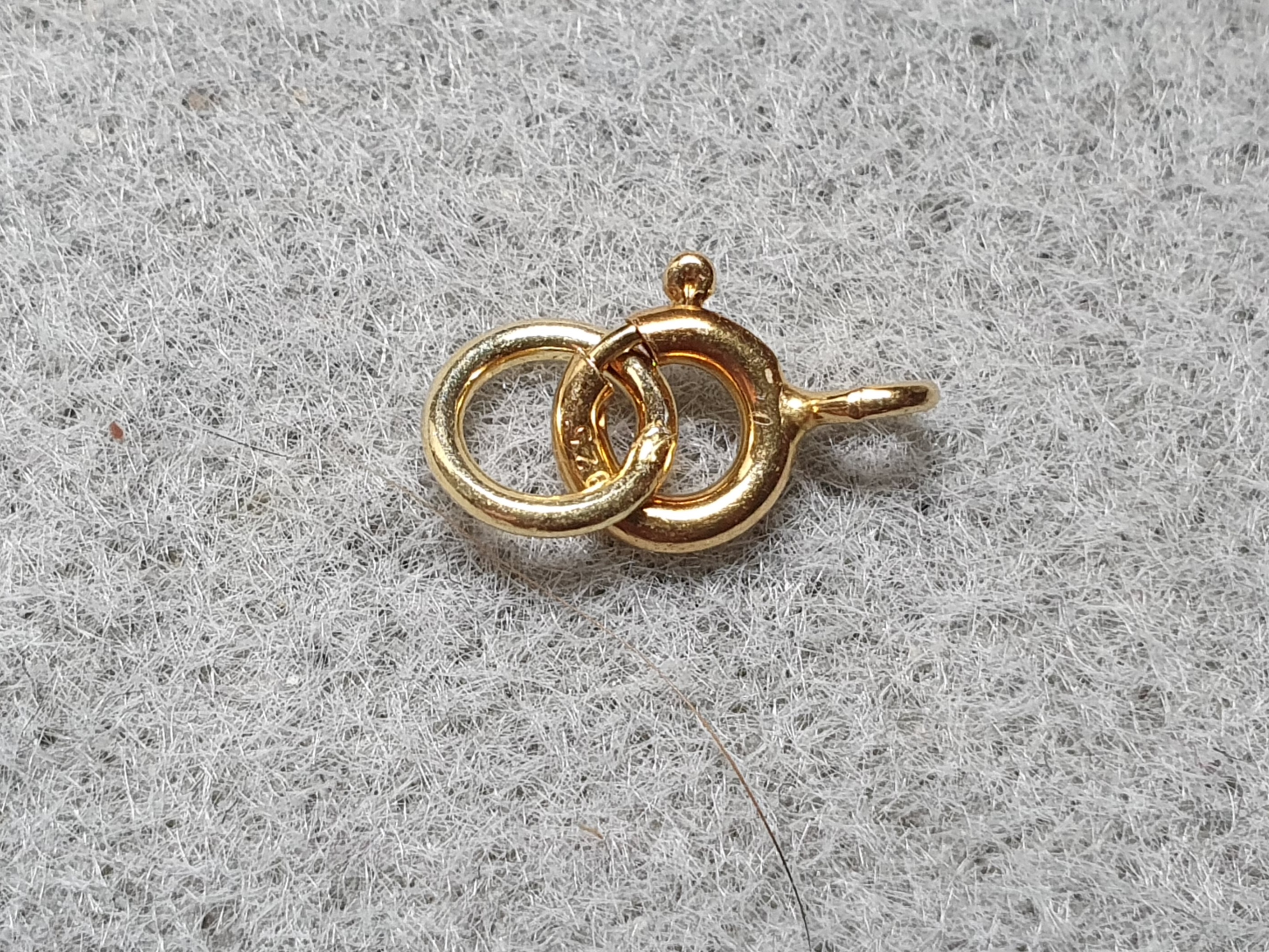 Lås set fg springring 6mm (öppen) + motring 6mm ( lödd ), 925-silver