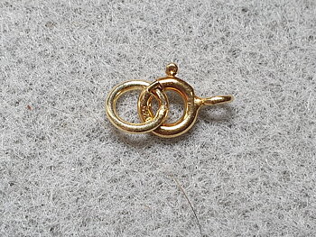 Lås set fg springring 6mm (öppen) + motring 6mm ( lödd ), 925-silver