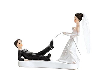 Cake topper | Figur till bröllopstårta | Kvinna med rep