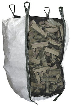 Vedsäck med handtag 96x96x135cm