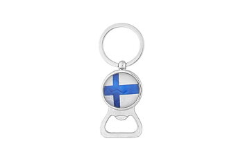 Bottle opener with keyring Finland