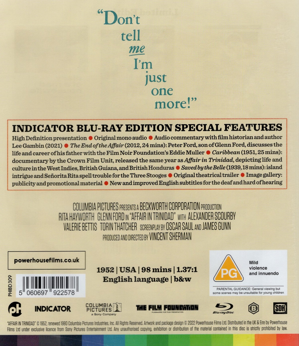 Affair In Trinidad (ej svensk text) (Blu-ray) - 2