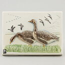 Staffan Johnson (1980s) White Wall Plaque with Bean Goose Motif 15 cm  [Sample Images]