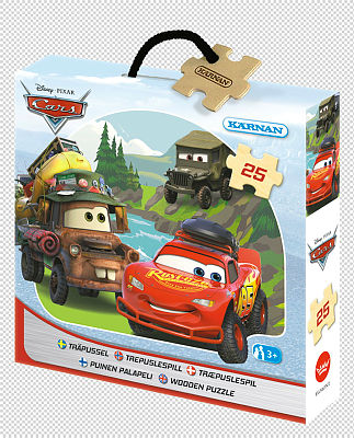 Disney Cars Pussel i Trä 25 Bitar - Kärnan